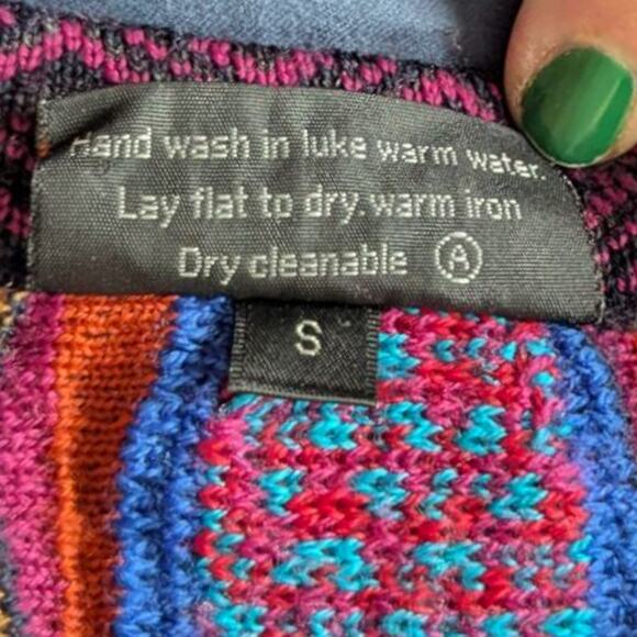 GECCU Australia Men's Textured Rainbow Merino Cardigan - Picture 6 of 9